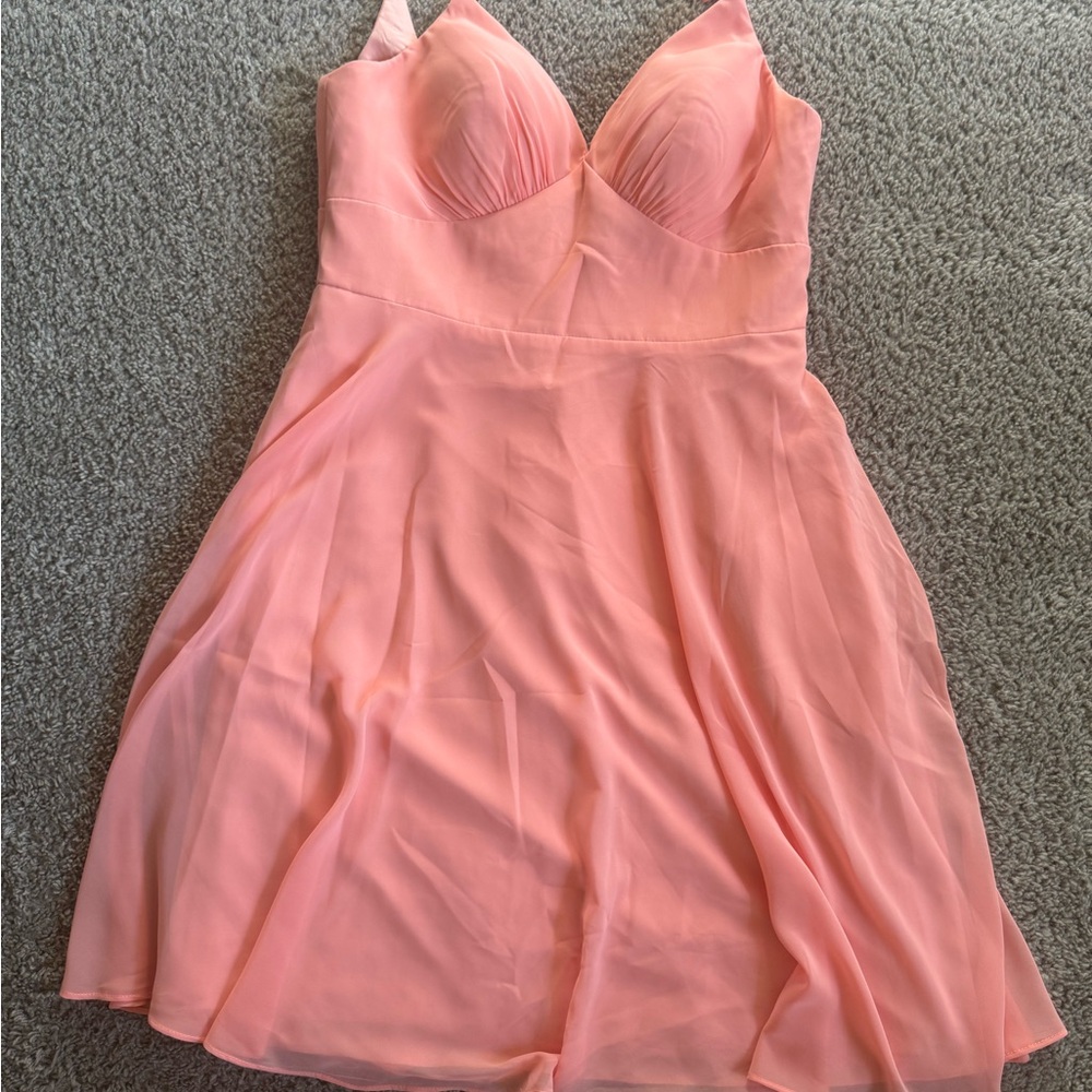Azazie Pink Strapless Sweetheart Sundress for Prom